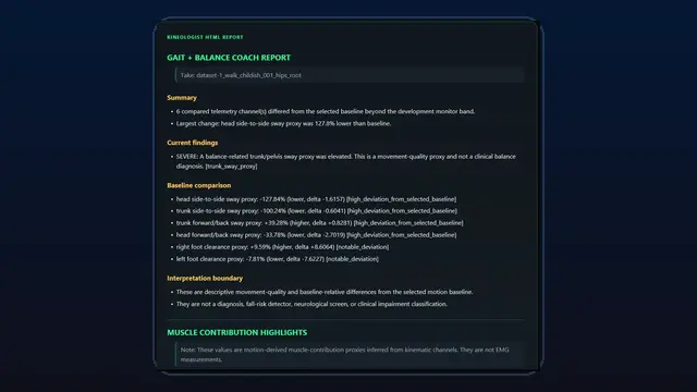 GAIT Coach Report preview