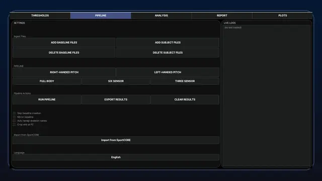 PITCH pipeline screen